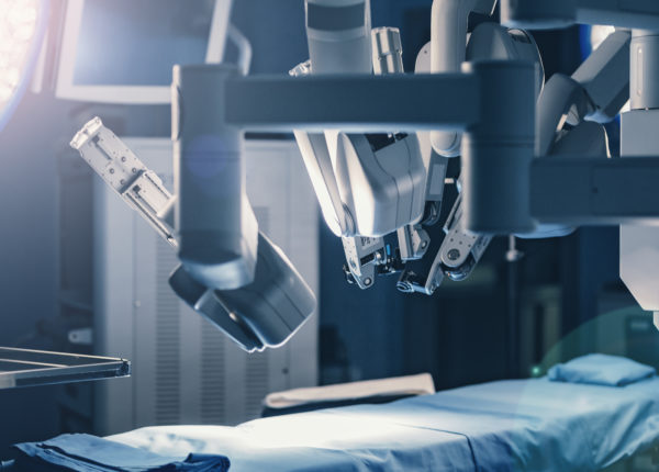 Surgical robot in operating room